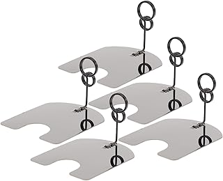 FUNOMOCYA 5pcs Price Tag Clip Sign Clips Food Labels Holder for Party Buffet Place Cards for Table Setting Paper Stand Rack Card Holder Card Display Rack Picture Pop Stainless Steel