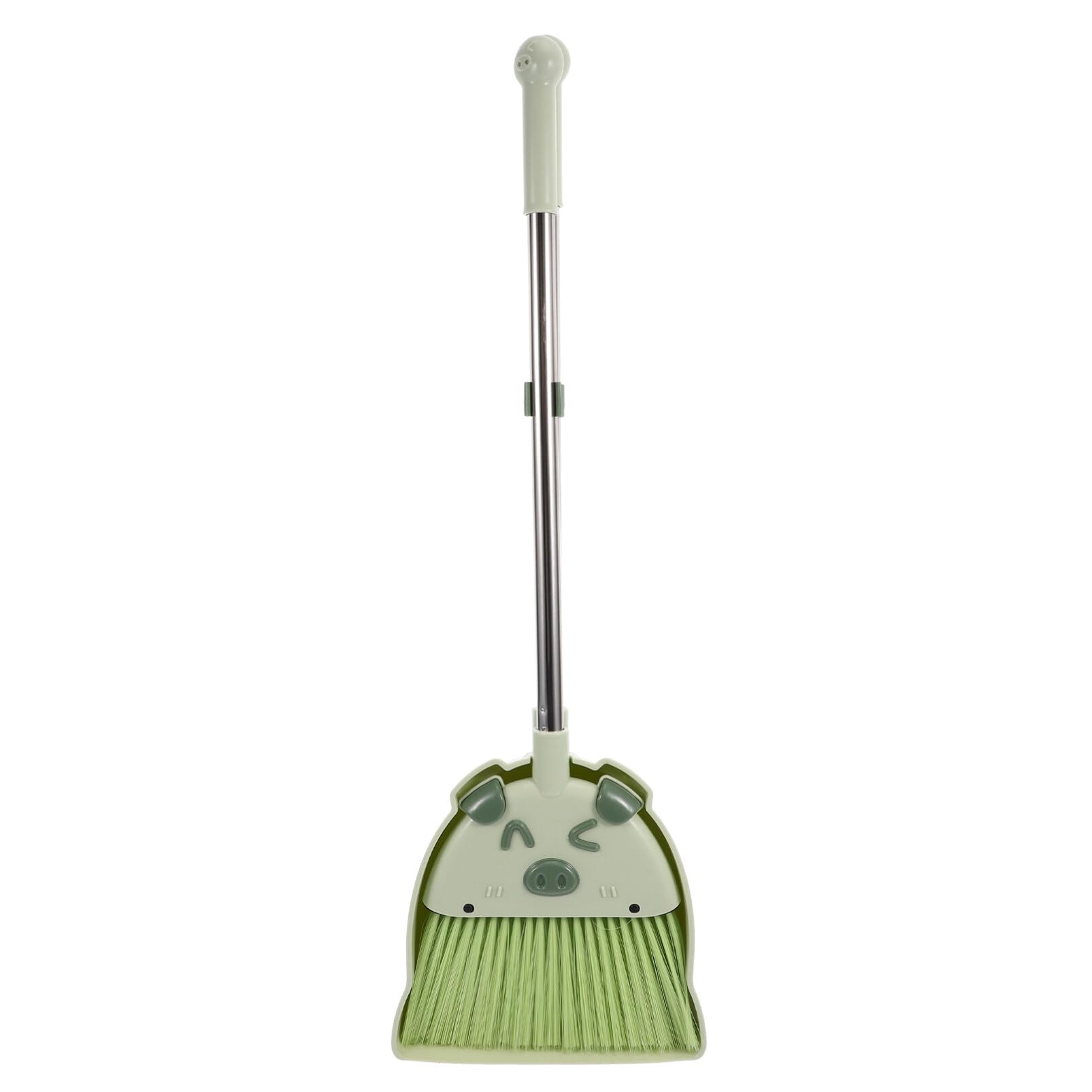 NOLITOY Mini Dustpan and Broom Set, Cartoon Stand Up Dustpans with Broom Sweeping Broom Handheld Broom for Lobby Garage Cleaning Supplies