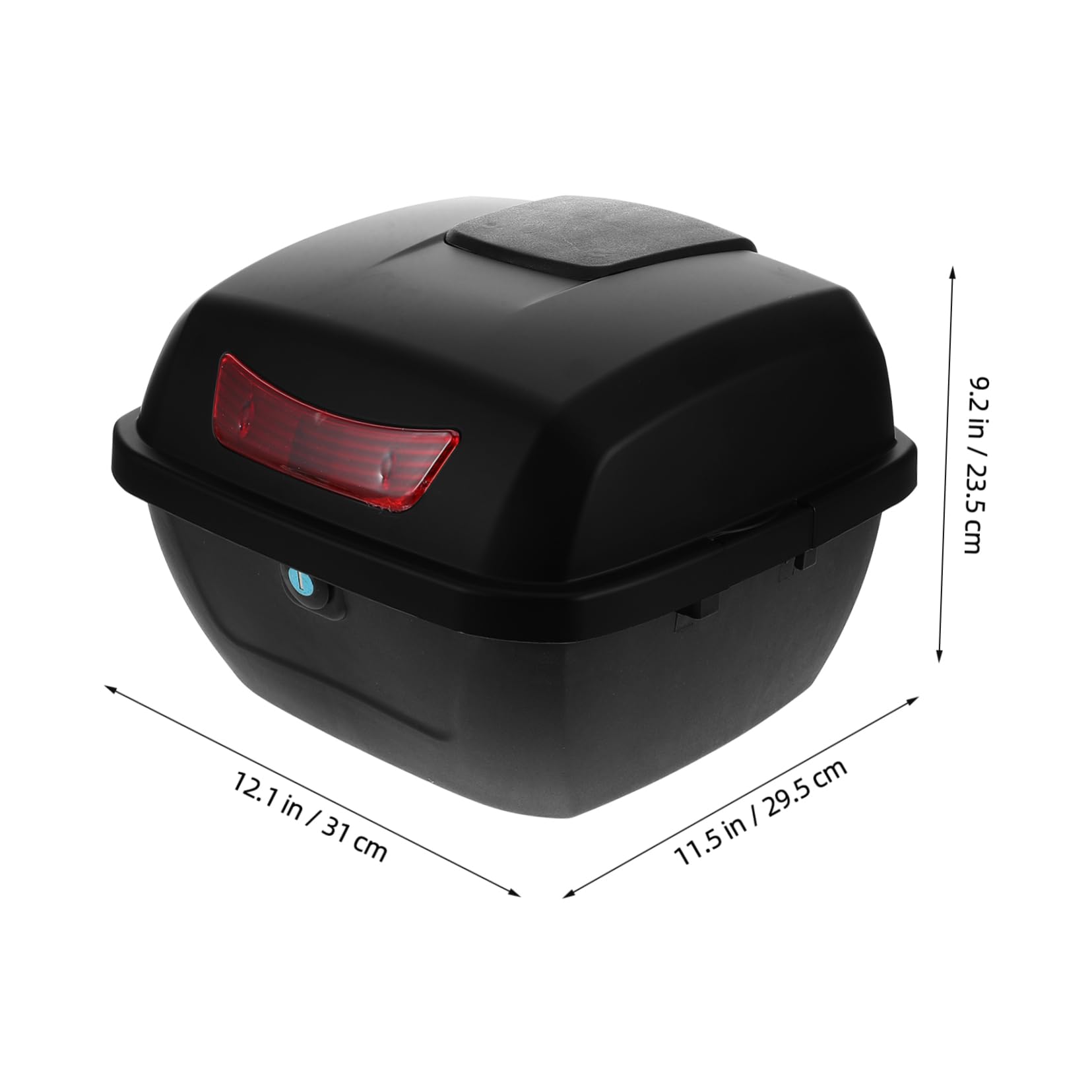 Baule Realizzato in Abs e Metallo Grande Capacità e Posteriore per con Protezione degli Oggetti Installazione Facile per Accessori per Motociclisti Veicoli a Due Ruote e Scooter