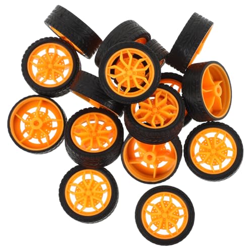 JOINPAYA 28pièces Roues Caoutchouc pour Voiture De Jouet Roues De Remplacement pour Camion Jouet Petites De Voiture à Assembler Soi-même