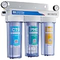 Max Water 3 Stage (Good to Protect Home from Scale & Corrosion) 10 inch Standard Water Filtration System for Whole House - Sediment + Anti Scale + CTO Post Carbon - 3/4" Inlet/Outlet - Model : WH-SC1