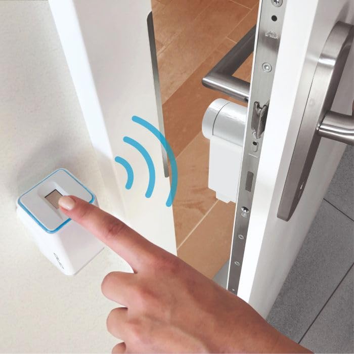Vingerafdrukscanner EKEY UNO met accu en Nuki Smart Lock Pro 4e generatie, sleutelvrije deurvergrendeling wit - Afbeelding 4