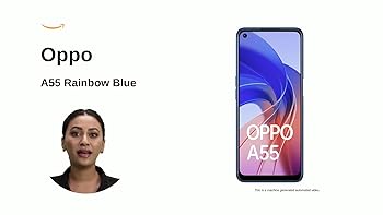 Oppo A55 (Rainbow Blue, 4GB RAM, 64GB Storage) with No Cost