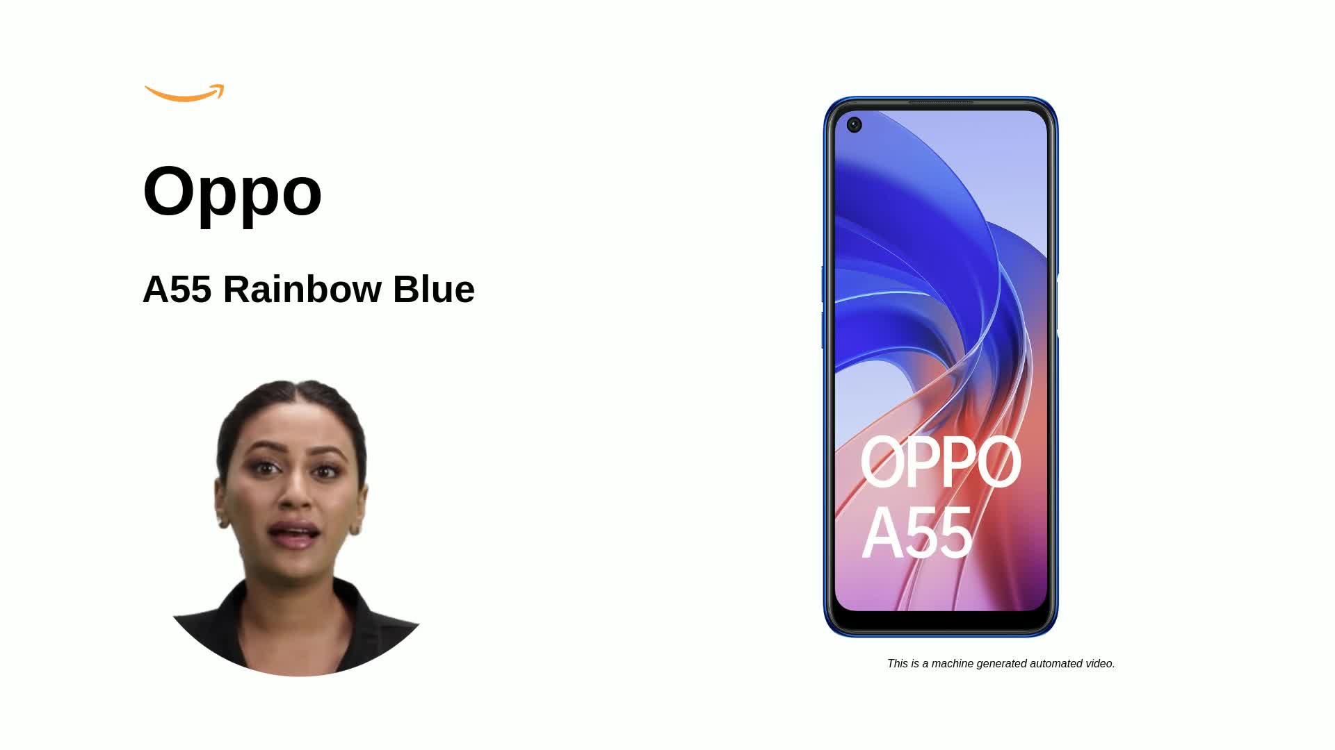 Oppo A55 (Rainbow Blue, 4GB RAM, 64GB Storage) with No Cost