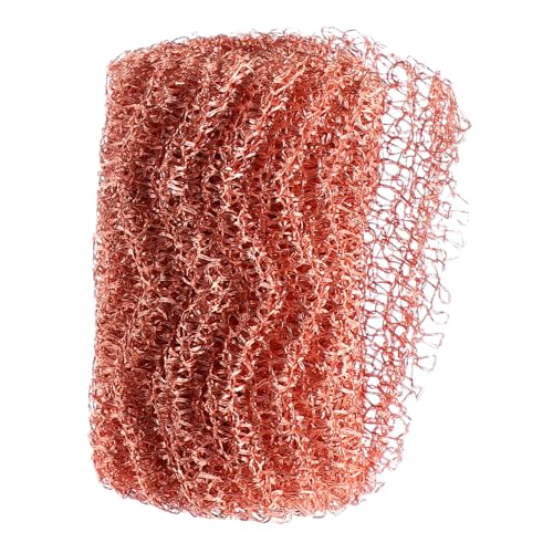 1 Roll 1 Filter Copper Wire Mesh Copper Mesh Knitting Net Gap Blocker Stuff-fit Wire Mesh Metal Mesh for Rodent Household Rat Block Accessories Copper Net for Hole Mesh Scrubber VILLFUL