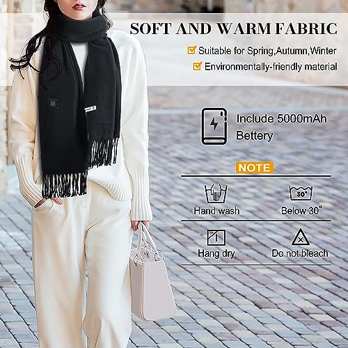 EN'DA professional Heated Scarf for Women and Men with Rechargeable Battery, Winter Electric Scarf for Cold Weather4