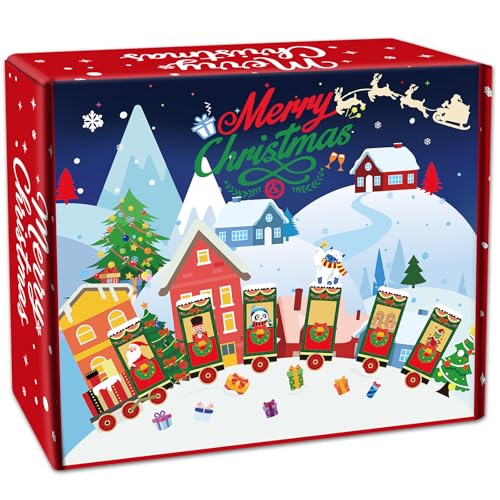 Calendario dell'Avvento Festivo Mystery Box - Calendario dell'Avvento fai da te con 24 sacchetti di carta rossi per creare i tuoi regali decorativi natalizi Campanello Bicicletta Clacson Impermeabile