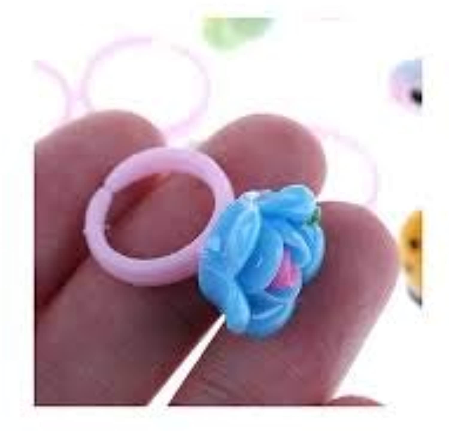 AK Store Cute Adjustable Kids Girls Cartoon Pretend Play Toy Fancy 12 Finger Ring for Kids, Girls Birthday Gifts, Suitable for Age 2-10 yrs (Multi Color) 1