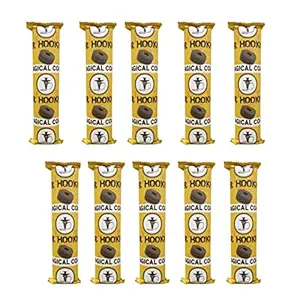 Premium Magic Hookah Coal Full Box (10 Rolls)- 100 Discs | Quick Lighting Hookah Coal for Dense Cloud | Best for Indoor/Outdoor