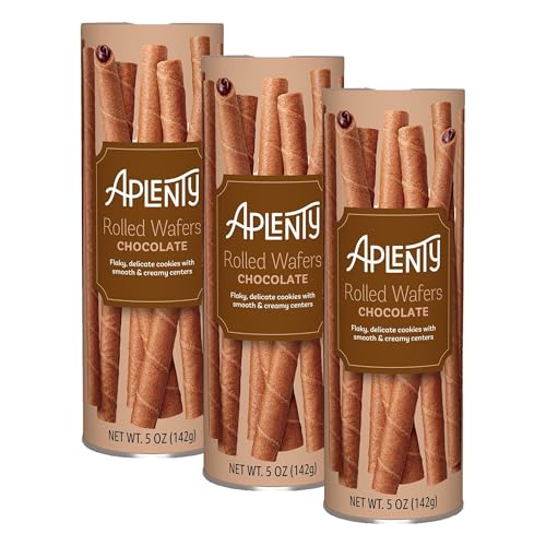 Image of Amazon Brand, Aplenty Chocolate Rolled Wafers, 5 Oz (Pack of 3)