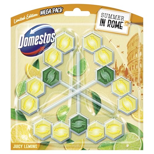 Domestos Power5 LTE Juicy Lemons Trio - Piedra para inodoro (3 x 50 g)