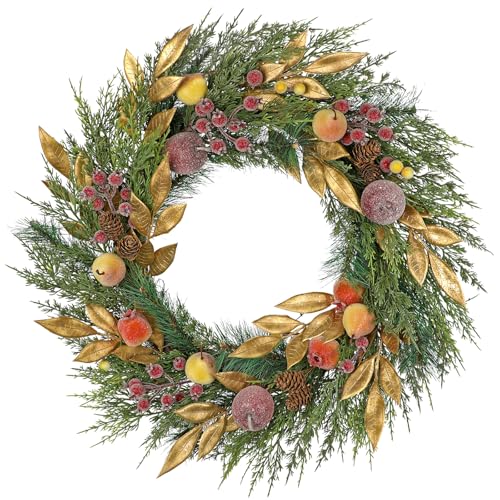 Arborus Weihnachtskranz Tür 60 cm Adventskranz Nadelbaum Kranz...