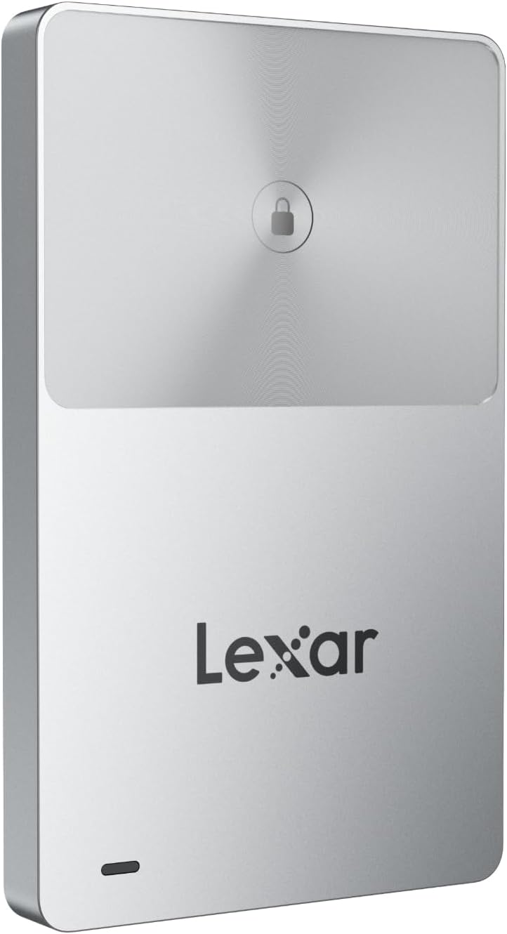 Lexar TouchLock Portable SSD 1TB with One-Touch NFC Encryption Authentication, External Solid-State Drives USB 3.2 Gen2, Magnetic Phone SSD Support for iPhone 17/16, Tablet, PC