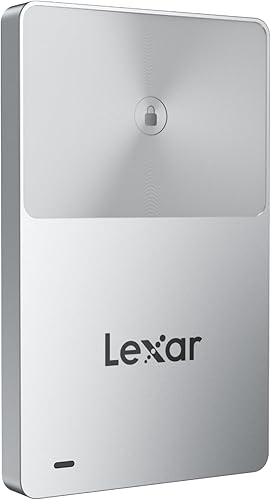 Lexar TouchLock SSD portátil de 1 TB con autenticación de cifrado NFC de un solo toque, unidades externas de estado sólido USB 3.2 Gen2, soporte