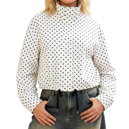 Veste pour femme col montant anti-courants d'air | Chemisier confort coupe étroite