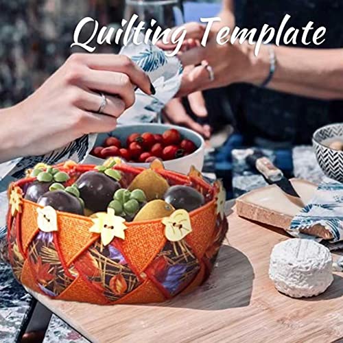 3 Pack Woven Spiral Storage Basket Cutting Template Rulers, 8/12/15 Inch Transparent PET Sewing Templates with Precise Scale, Reusable DIY Fabric Basket Making Tools for Sewing Quilting Croc