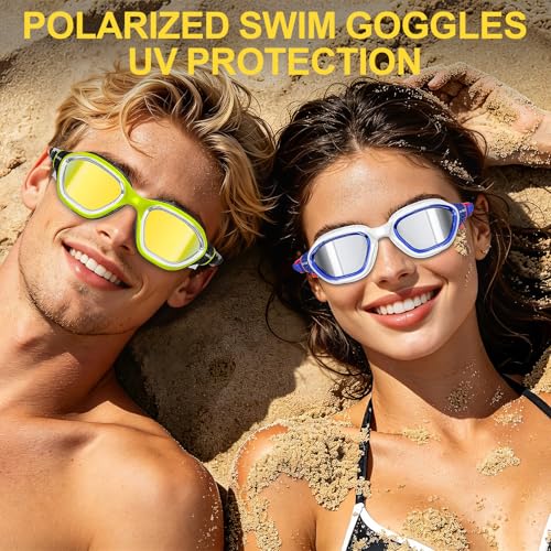 Image of Whale Swim Goggles Polarized Anti-Fog Lenses, Unisex | 100% UV Protection | Anti-Fog Goggles High Definition, Wide-Angle View