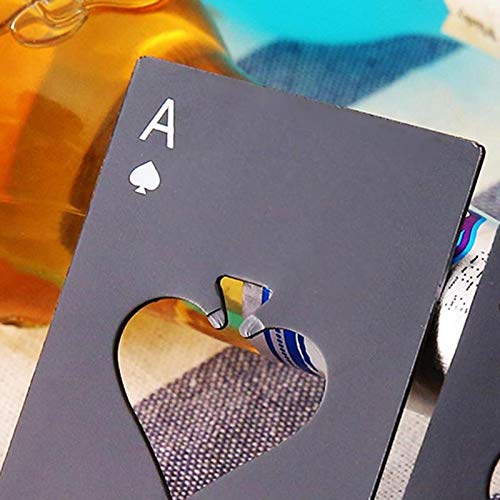 FANZHOU Magic Black Poker Card abridor de garrafa de cerveja de aço inoxidável abridor de garrafa de