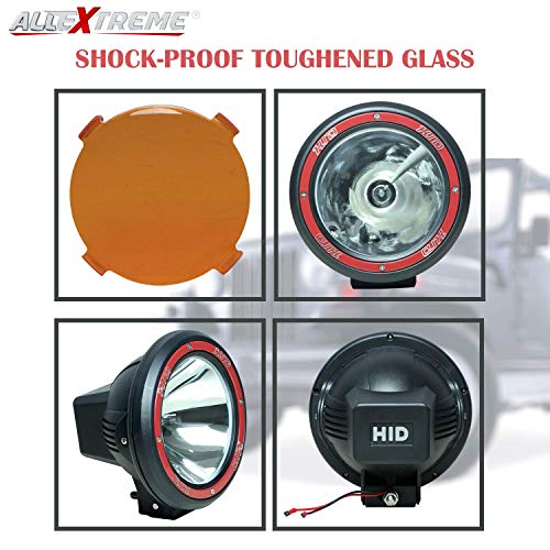 Image of AllExtreme EXC114MC 4 Inch Spot & Flood Beam Fog Light Offroad 1000M Range PVC Housing HID Xenon Driving Lamp for Car SUV Jeep Truck & ATV (45W, Yellow & White, 2 PCS)