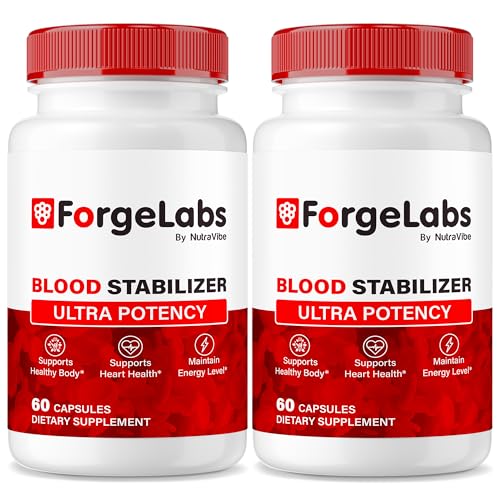 (2 Pack) ForgeLabs Blood Stabilizer – Daily Natural Formula with a Powerful Blend to Support Balanced Levels, Steady Energy & Healthy Circulation | Forge Labs Easy-to-Swallow Pills (120 Capsules)