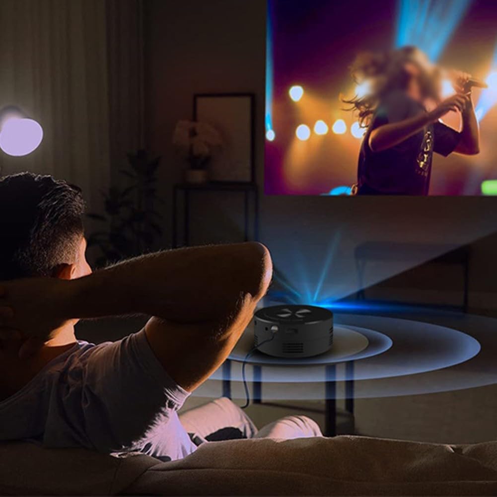 YT200 Projecteur de téléphone portable pour chambre à coucher, peut connecter des écouteurs ou des haut-parleurs, adapté pour la maison et le bureau