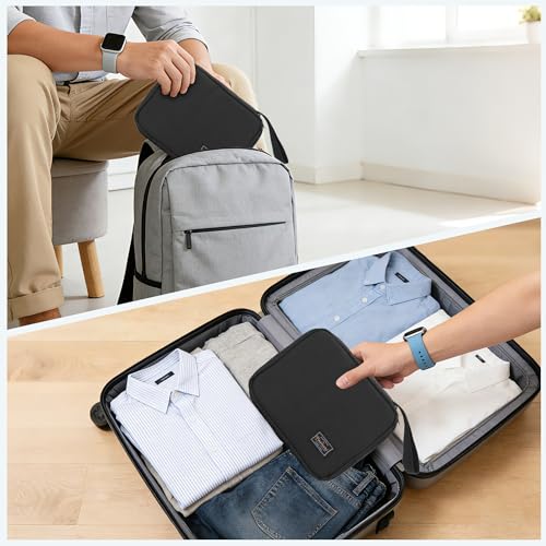 Image of PACMAXI 16 Watch Bands Storage Carrying Case Compatible with Watches,Expandable Watch Band Holder Stores 16 Watch Bands Fit for Most Sizes of Watch Straps,Organizer for Watch Bands, Bag Only