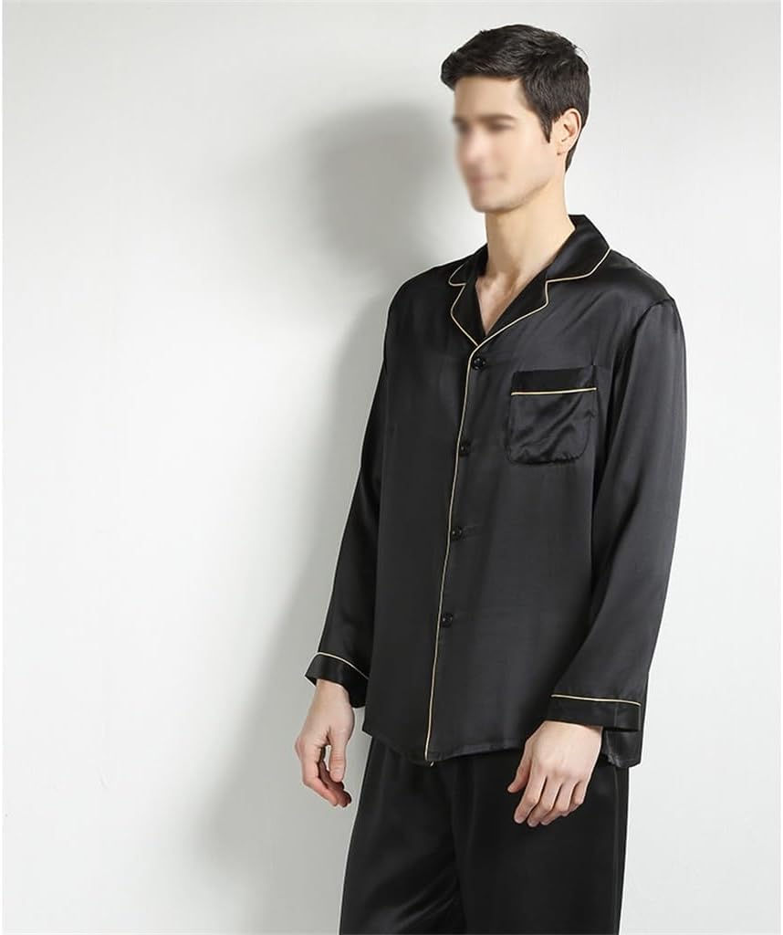 Home Two Piece Set With Silk, And Pajamas Men's Spring And Autumn