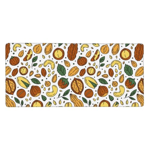 Tapis de Souris Grand Format Noix et Graines pour Aménager un Bureau Télétravail Confortable
