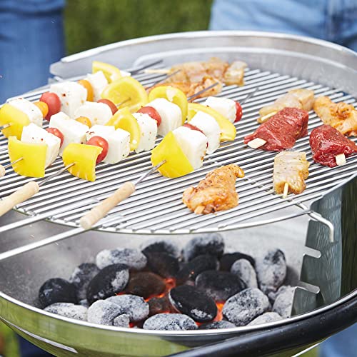 Barbecook Grillrost rund 50 cm mit zwei festen Haltegriffen für Holzkohlegrill, BBQ grill zubehör, edelstahl, leicht zu reinigen