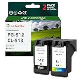 BYEZQYB PG-512 Black and CL-513 Color Ink Cartridges Compatible for Canon PG-512 CL-513 for Canon Pixma MP230 MP235 MP240 MP250 MP252 MP260 MP270 MP272 MP280 MP282 Printers