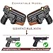 Springfield Echelon Holster, IWB Kydex and Leather Hybrid Holster for 9mm Springfield Armory Echelon 4.0C Pistol, RMR Red Dot Optic Cut, Inside Waistband Concealed Carry, Right Hand