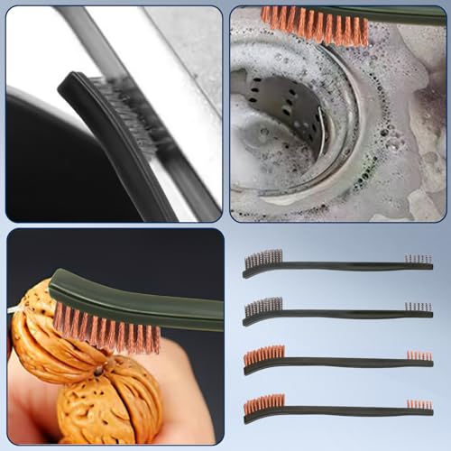 Image of 8 Pack Carburetor Cleaning Brushes Kit, Torch Nozzle Tip Cleaner Set, Double-Ended Polishing Brush and Pick Tool Kits for Motorcycle ATV Welder Carb Chainsaw Orifices