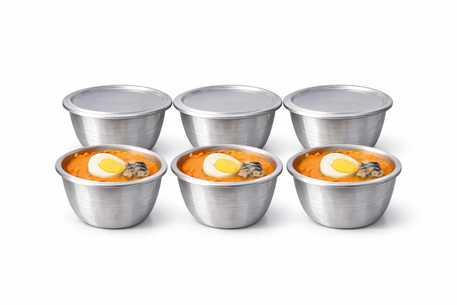 6-Piece Moi Moi Plates (Beans Pudding) with Lids, 300ml Traditional Nigerian Food Containers, Reusable Serving Cups