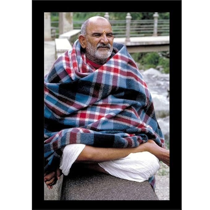 Indianstore4Everyone Neem Karoli Baba Photo, Medium Size, Tabletop or Wall Mount, Graceful Smile Image-5x7 inch-105 wall art