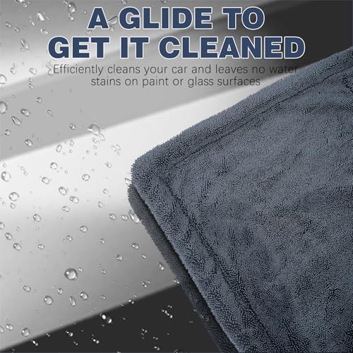 Microfiber Towels For Cars 2-Pack Car Drying Towel 1300 Gsm Ultra-Large Soft Microfiber 35