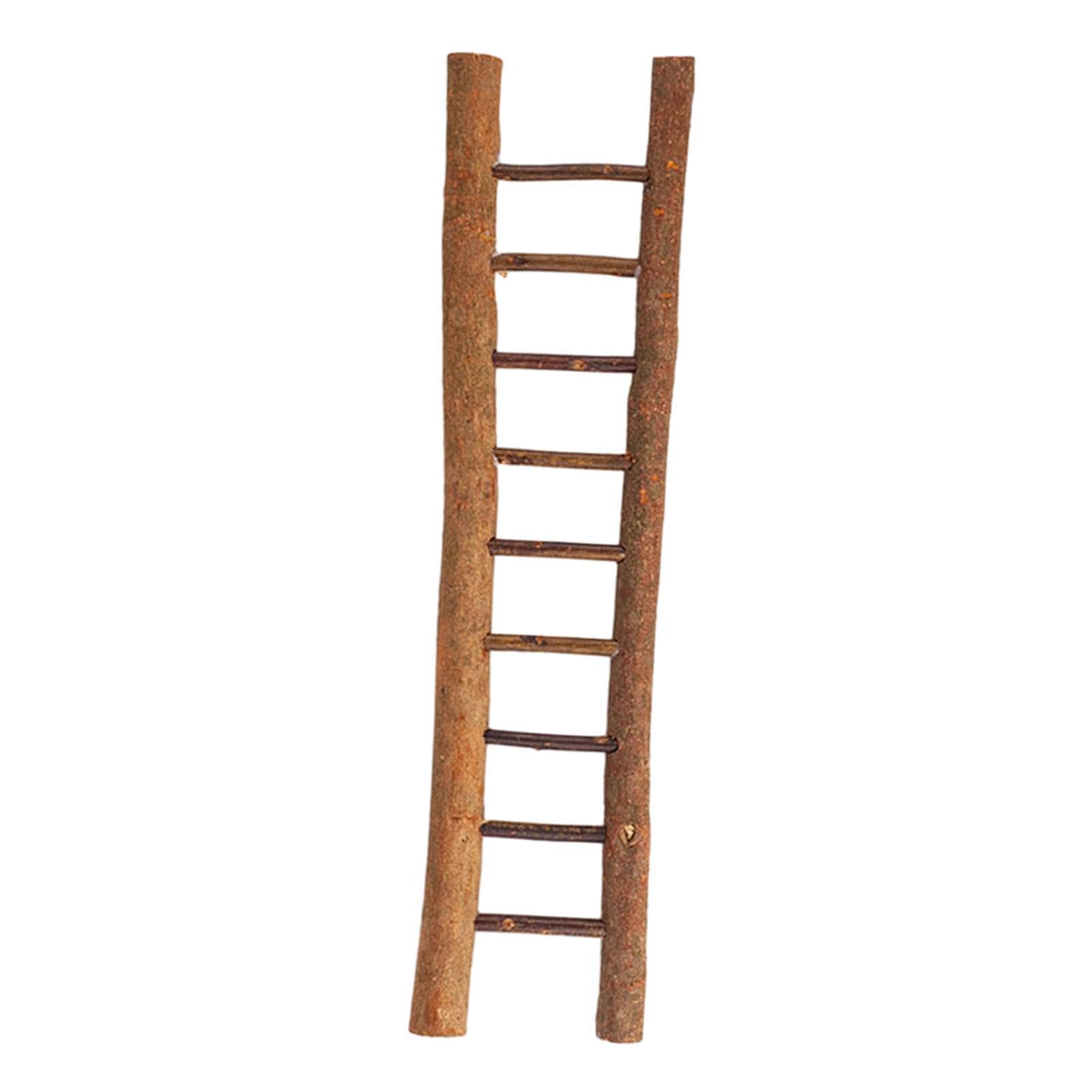 Qixcxaz Small Simulation Ornament Fine Workmanship Mini Wooden Ladder Decoration Christmas Ladder Scene Exquisite Small Furnishing Office Desk Artwork