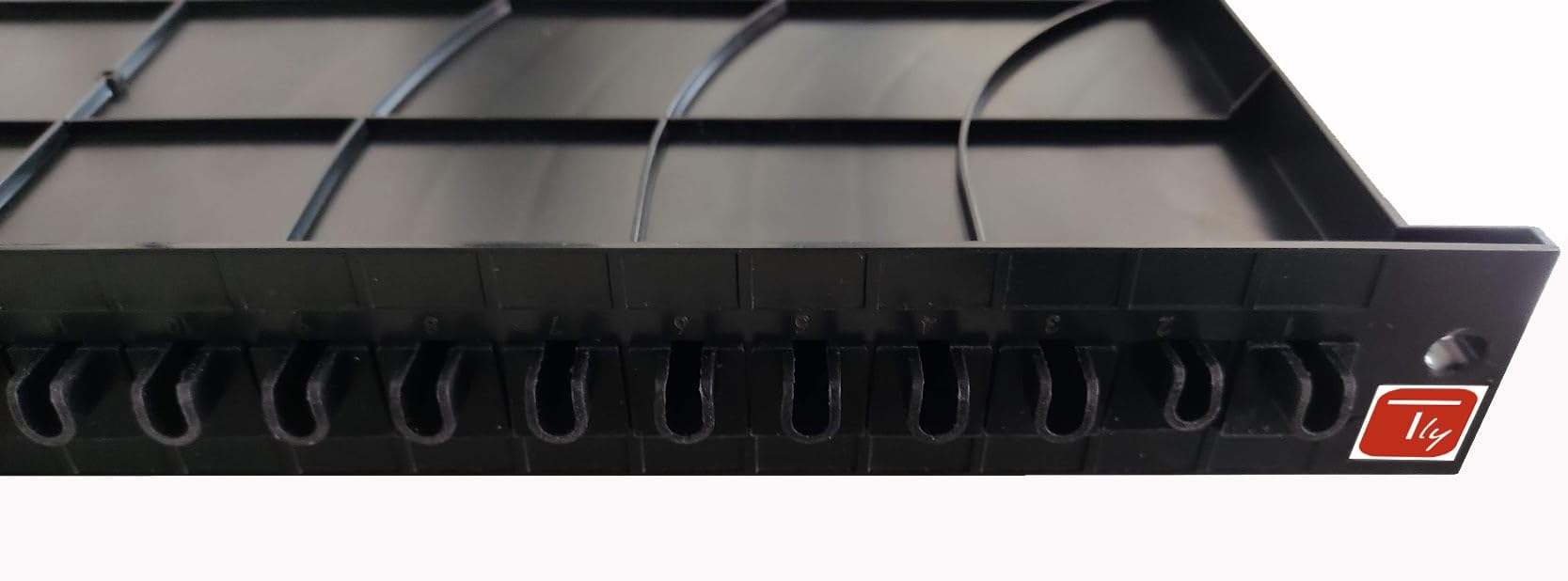 Techly Professional 367720 Mensola Gestione Cavi su Rack 19" 24 Porte P.800 mm Nero