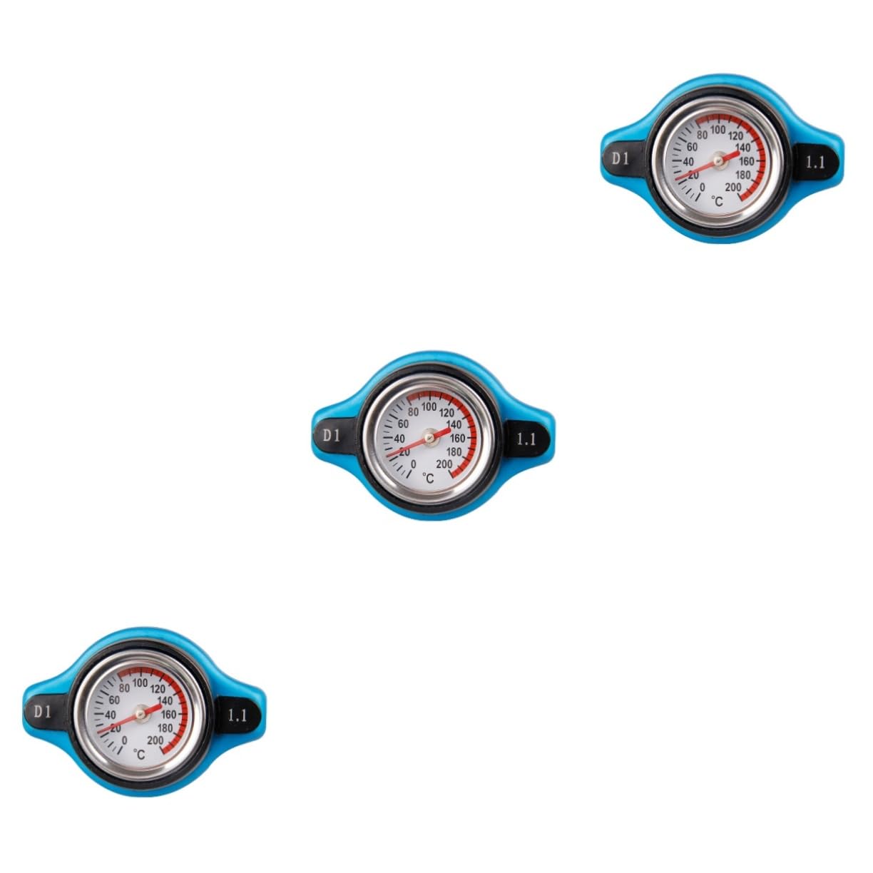 ULTECHNOVO 3pièces Couvercle De Réservoir Eau Avec Jauge De Température Capuchon Thermostatique Pour Radiateur De Voiture Bar Petite Tête
