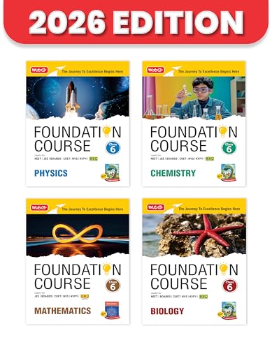 Image of MTG Foundation Course Class 6 Physics, Chemistry, Mathematics & Biology (Set of 4 Books) For NEET, IIT-JEE, CUET & Boards Exams (Edition 2026-2027)