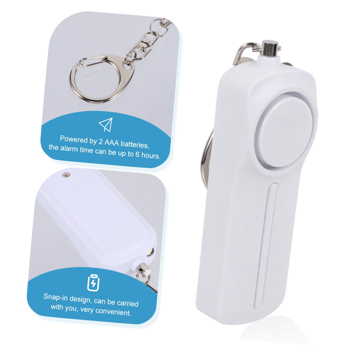 OSALADI 3piezas Alarma Personal De Seguridad con Luz Led para Mujeres Dispositivo De Emergencia Portátil para Situaciones Críticas para Correr Pasear Perros y Actividades Al Aire