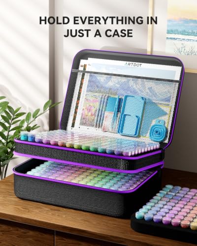 Image of ARTDOT 420 Slots Storage Container for Diamond Art Kits for Adults,Portable Bead Storage Boxes for Diamond Painting Accessories and Tools