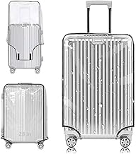 Clear PVC Trolley Suitcase Cover–Waterproof, Dustproof, Anti-Scratch Transparent Luggage Protector with Strong Velcro Closure, Full Protection for Bags (Transparent, 28 Inch (Pack of 1))
