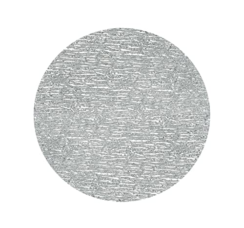 Furniture Of America Holden Luxury Glam Round Glass Top 2-Piece 34 In. Nesting Table Sets For Living, Reception Room, Home Office, Chrome And Gray #TOP5