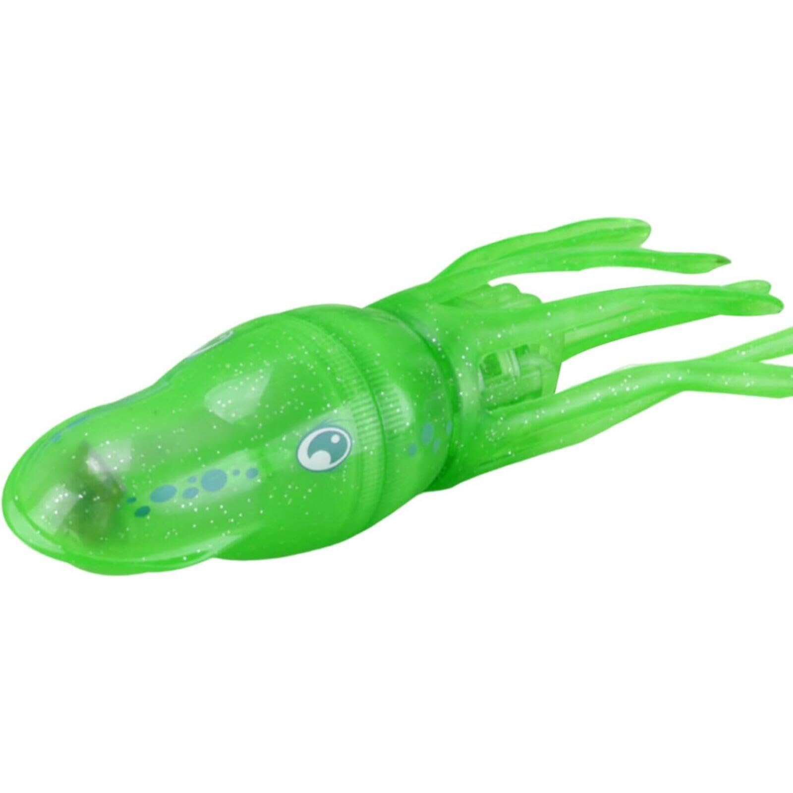 Electric Diving Squid Bath & Pool Toy, Automatic Swimming Water Toy for Kids, Glittery Green Sensory Play Toy for Bathtub and Swimming Training, Perfect Holiday and Birthday Gift