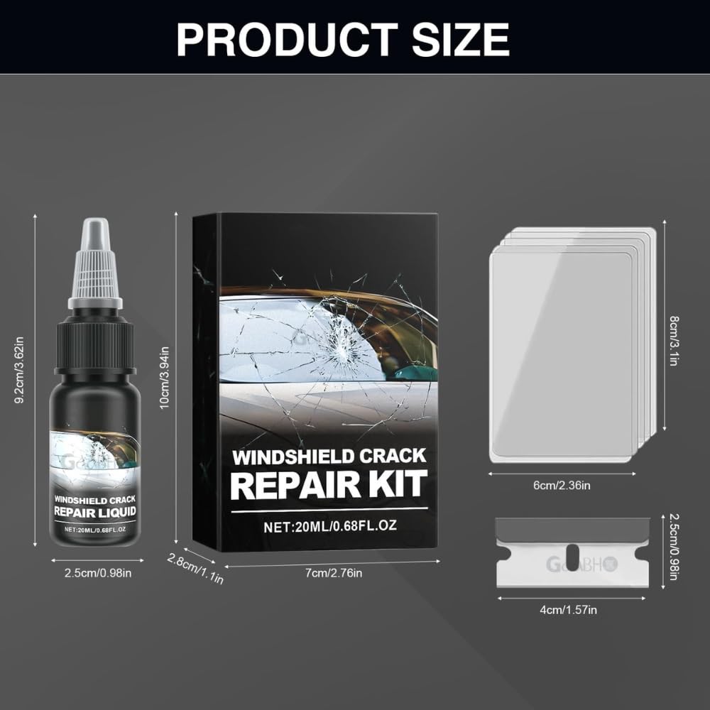 Car Windshield Crack Repair Kit,Liquid for Cracks for Fix Auto Windshield Glass Cracks, Car Window Glass Repair Tool Set for Quick and Easy Auto Windshield Scratch Fix (CK7) - Image 7 thumbnail