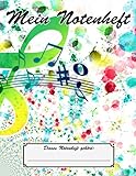  Mein Notenheft  Musikunterricht  A4  100 Seiten  Notenblock: Musikunterricht  Klavier  Gesang  Geige  Cello  Gitarre  Keyboard  Musiklehrer