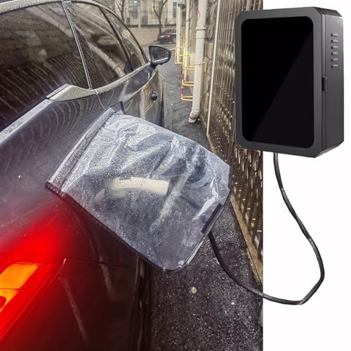 Borne de Recharge Housse de Protection pour Boîtier de Charge avec Protection Imperméable Contre la Pluie, Support de Gestion des Câbles, Boîtier de Station de Charge Murale pour Connecteur Mobile