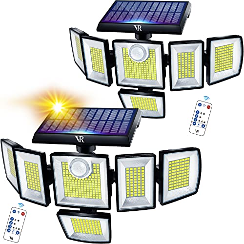 VENSSTNOR Luces solares de 6 cabezales