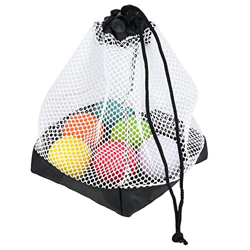 Golf Ball Bag, Large Capacity Nylon Mesh Balls Carrying Holder Golf Tennis Ball Drawstring Pouch, Sliding Drawstring Cord Closure Golf Storage Accessory Golf - Image 3