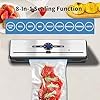 Vacuum Sealer, 70KPA Powerful Pro Food Saver Vacuum Sealer Machine, Full Automatic with Double Heat Seal, Liquid, Wet, Dry Modes with External Vacuum System, Built in Cutter & 15 Vacuum Bags